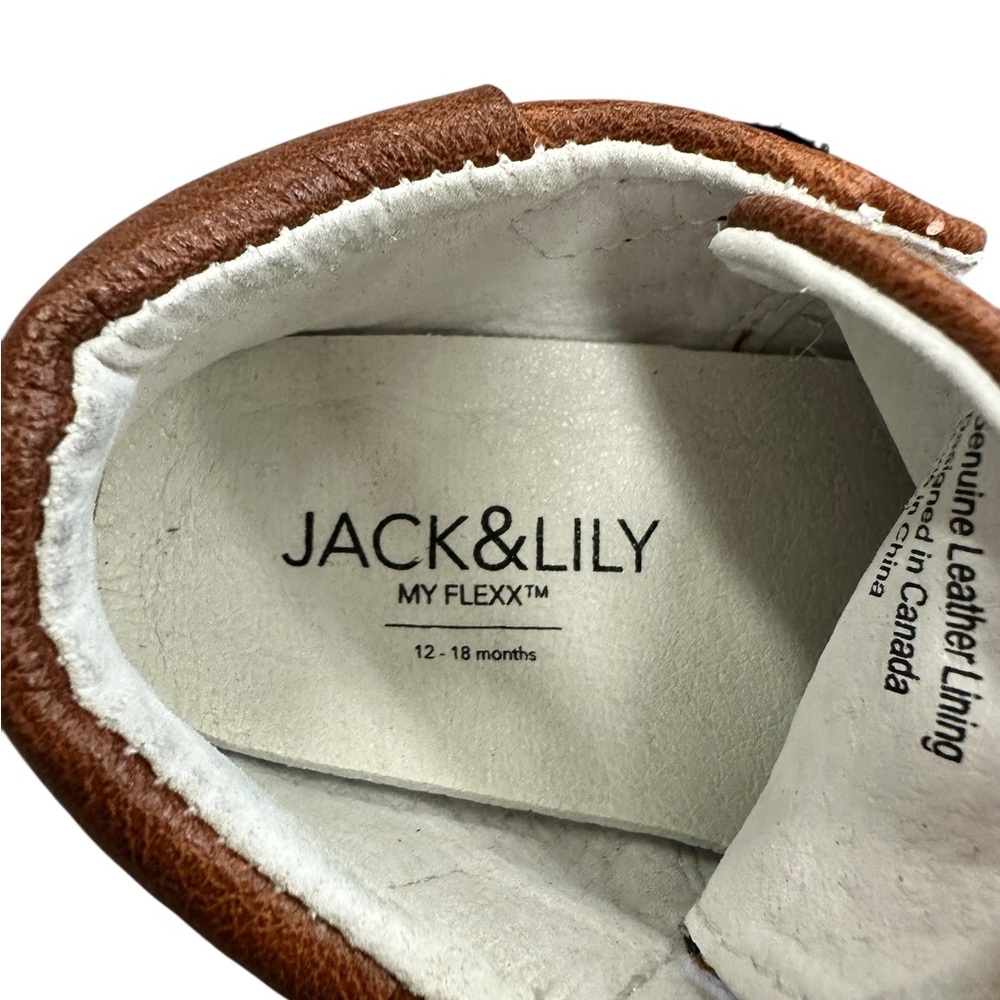 Jack & Lily My Moc Brown Leather Baby Shoes Size 12-18 months - Picture 6 of 8